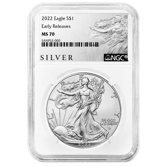 2022 $1 American Silver Eagle NGC MS70 ER ALS Label