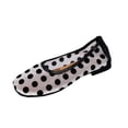thumbnail image 2 of Samdudou Womens Flats Closed Toe Slip On Ballet Shoes Sheer Mesh Upper Velvet Polka Dot Pattern Breathable Casual Dressy Loafers Summer Office Vacation Party Footwear, 2 of 9