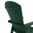thumbnail image 6 of WestinTrends Dylan Adirondack Outdoor Dining Set for 4, All Weather Poly Lumber Patio Table and Chairs Set of 4, 47" Trestle Round Dining Table and Seashell Adirondack Dining Chair, Dark Green, 6 of 8