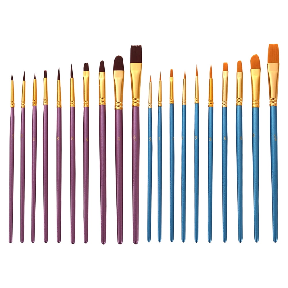 20pcs Painting Brush Pens Nylon Brush Oil Paint Acrylic Paint Brushes