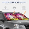 thumbnail image 4 of Haiem Colorful Tie Dye Stained Glass 3 Windshield Sun Shade: Universal Foldable 2-Piece Car Front Window Sunshade - Blocks Uv Rays, And Reduces Heat,Essential Car Accessory Medium, 4 of 7