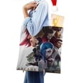 thumbnail image 4 of Battle of Two Cities Bolso de tela con estampado de lienzo para mujer, bolsa de compras reutilizable y estética, con cremallera interior, regalo para mujer,40*45cm., 4 of 6