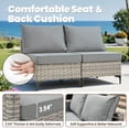 thumbnail image 5 of Vcatnet Outdoor Furniture 10 Pieces Patio Conversation Set All-Weather Rattan Wicker Outdoor Sectionals with Swivel Rocking Chair and Solar-Powered Coffee Table Dark Gray, 5 of 11