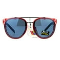 thumbnail image 2 of SA106 Vintage Style Exposed Lens Plastic Aviator Sunglasses Red, 2 of 4