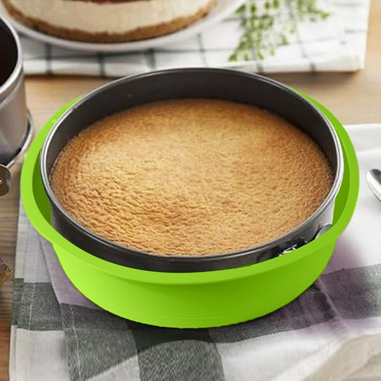 Honrane Water Bath Cheesecake Pan Round Silicone Cake Baking Tray