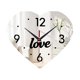 thumbnail image 1 of Reloj de pared con forma de corazón, acrílico, colgante, silencioso, creativo, adorno de amor, decorativo Plata espejo, 1 of 9