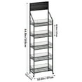thumbnail image 5 of Lorelo Retail Candy Snack Display Rack, 5-Tier Carbon Steel Storage Shelf with Casters & Hooks, Home Theater Concession Stand Snack Shelf Organizer, Fruit Vegetable Basket Organizer, 5 of 8