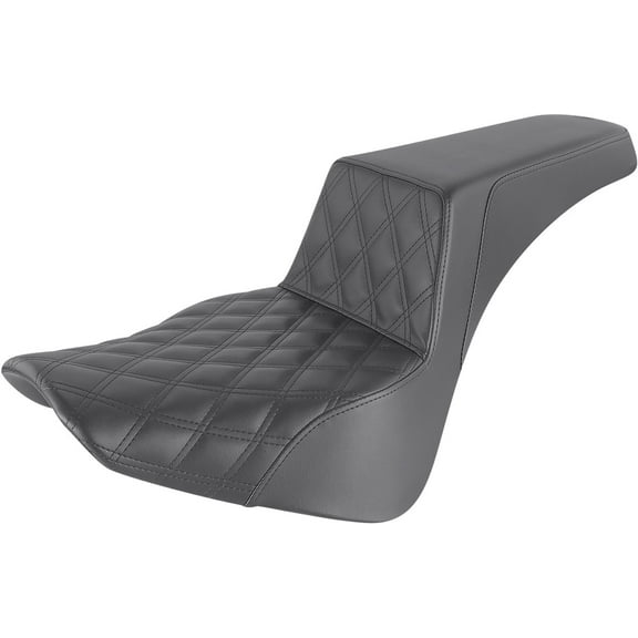 Saddlemen Step-Up Black Seat w/Lattice Stitch Front/Smooth Rear (818-33-172)