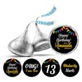 thumbnail image 1 of Darling Souvenir 13th Birthday Custom Name Stickers chocolate Candy Labels 190 Pcs-Black, 1 of 1