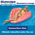 thumbnail image 3 of Bluescape Strawberry Lounge Inflatable Swimming Pool Float, Red, Age 9 Years & Up, Unisex, 3 of 6