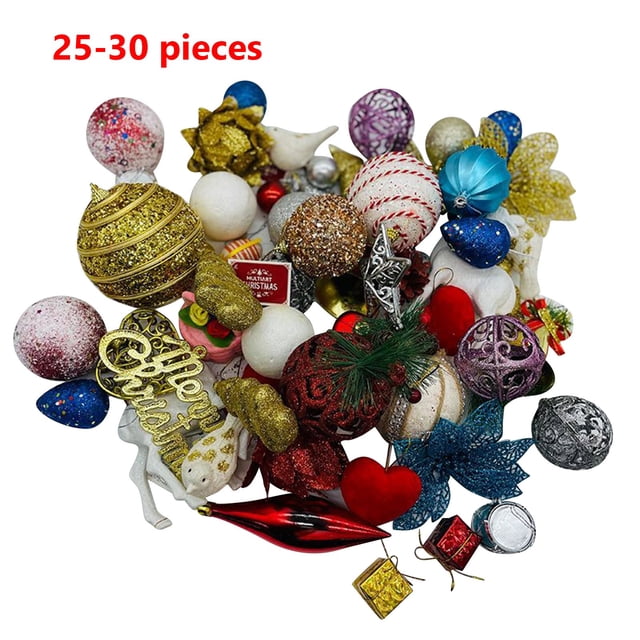 Christmas Decorations Indoor Red And White Shaped Christmas Ball Set (88pcs), With Storage Box, Snowflake, Christmas Shoes, Christmas Tree Top Christmas Tree Decoration Set(25-30pcs) Christmas Gifts