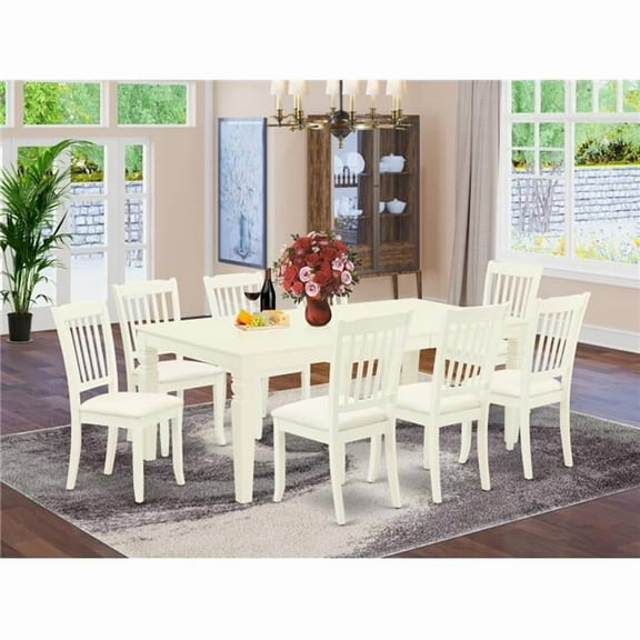 9 Piece Logan Dining Set - Linen White