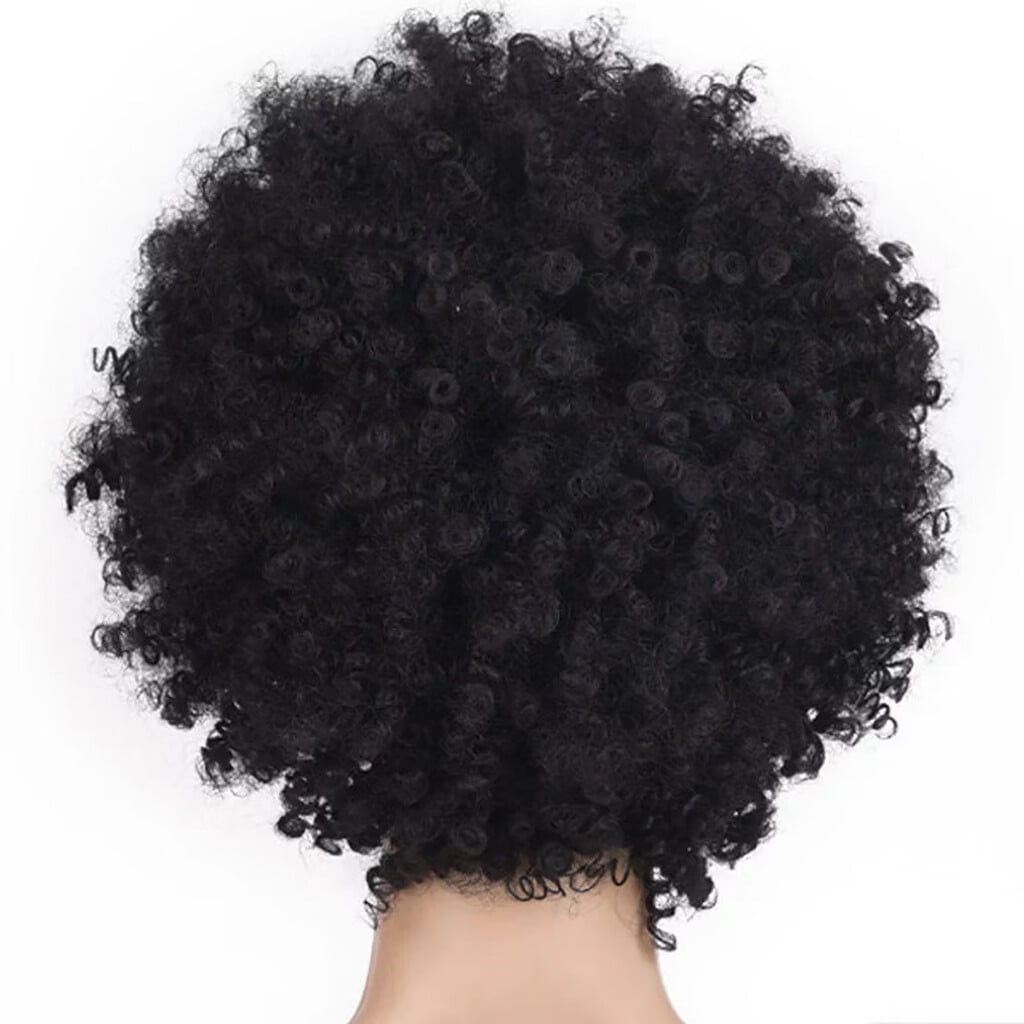 UTOURS Brazilian Virgin Hair Full Lace Cap Band Human Hair Wigs For Black Women Black Synthetic Curly Wigs for Women Short Wi