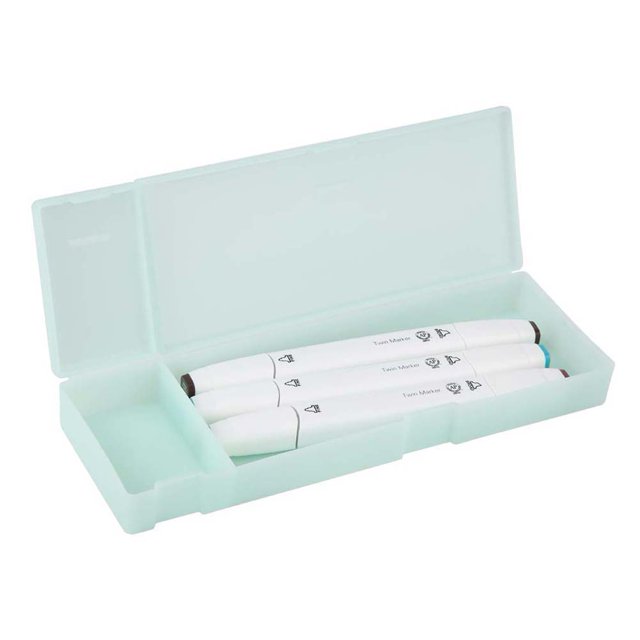 Buckle Switch Translucent Frosted Shell Stationery Box Pencil Case College Teen Home For Your Kid Office Calculator Pens School Supplies Anggrek Arte y Manualidades