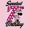 thumbnail image 2 of Girl's Mickey & Friends Sweetest 7th Birthday Dots  Graphic Tee Light Pink - 7th X Small, 2 of 4