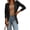 Black, variant on Women Long Sleeved Sports Jacket Solid Color Sports Jacket Office Open Front Casual Jacket