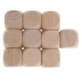 thumbnail image 2 of Esquirla 10pcs 30mm Blank Dice Cubes Round Corners, Wooden, D6 Math Dices Set for Board, 2 of 8