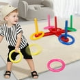 thumbnail image 4 of Aursykel Plastic Game Set for Family with Five Vertical Poles Five Rings Two Support Bases for Parties Picnics Indoor Outdoor Activities Enhancing Hand Eye Coordination and Motor Skills, 4 of 6