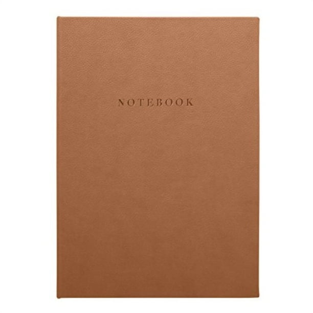 c.r. gibson brown faux leather spiral journal and notebook, 200 pgs, 8.25'' w x 11.5'' h
