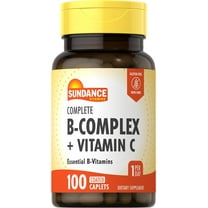 Complete B-Complex With Vitamin C | 100 Caplets | For Men and Women | by Sundance