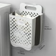 Collapsible Laundry Hamper Wall Mount Foldable Laundry Basket Plastic