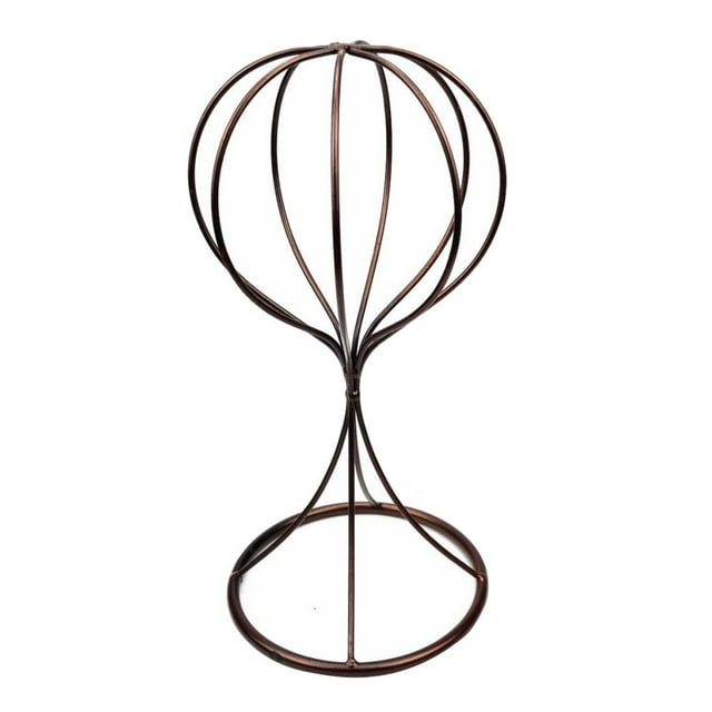 Bronce Del Estante Del Soporte Del Almacenamiento de La Exhibición Del Casquillo Del Sombrero de La Peluca de Metal Estable Ahuecado - 32cm Los 32cm Macarena Soporte de exhibición de soporte de gorra de sombrero