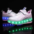 thumbnail image 3 of Yunkctuk Boys and Girls Roller Skates, Children's Sports Shoelaces, LED Lights on Wheels, Lightweight, Breathable, and Removable Roller Skates for Bboth Boys and Girls., 3 of 7