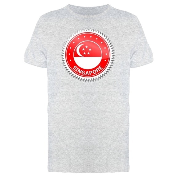 Singapore Flag Sticker Tee Men's -Image by Shutterstock