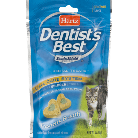 Hartz Dentist's Best Dental Cat Treats, 3 Oz.