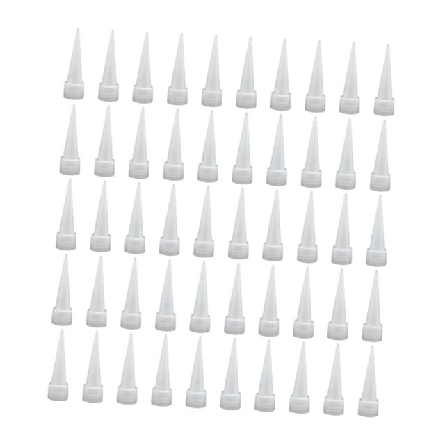 S SERENABLE 50 Pcs Embouts de Calfeutrage Outils de Finition Réutilisables Applicateurs pour Carrelage Longueur 5cm