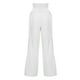 thumbnail image 5 of ICHUANYI Clearance Women's Fashion Casual High Waist Elastic Waist Solid Color Ruffle Wide Leg Long Pants(White, L) ICHUANYI WER2023081205318, 5 of 5