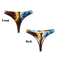 thumbnail image 3 of Balery Red And Blue Fire Skull Warrior Tangas de Algodón para Mujer con Estampado – Ropa Interior Sexy, Transpirable, G-string-Large, 3 of 6