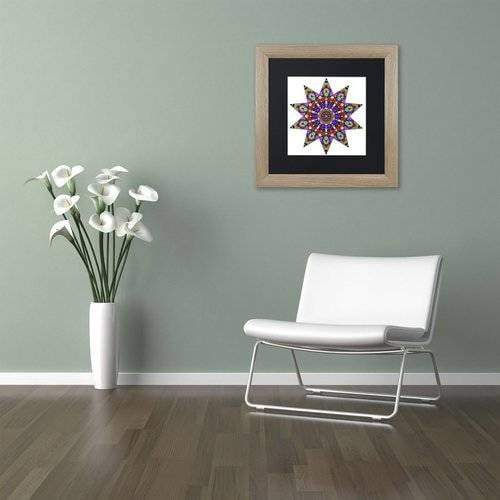 Trademark Fine Art "Being Silly Mandala Colored" Canvas Art by Kathy G. Ahrens, Black Matte, Birch Frame