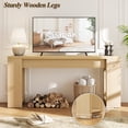 thumbnail image 4 of 71 Long Console Table, Wood Farmhouse Entryway Table for Living Room,Narrow Sofa Table for Front Door,Entry, Hallway,Natural, 4 of 11