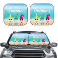 thumbnail image 2 of Honeii Hello Summer Gnome 1 Print Foldable Car Sun Shade for Windshield, 2-Piece UV Protection Shade, Protects Car Interior, Ideal for Cars, Trucks, SUVs-Medium, 2 of 6
