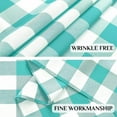 thumbnail image 5 of Gingham Checkered Rectangle Tablecloth - Waterproof Buffalo Plaid Table Cloth Stain Resistant Washable Table Cover for Picnic/Camping/Outdoor - Teal Blue, 60 x 120 Inch, 5 of 6
