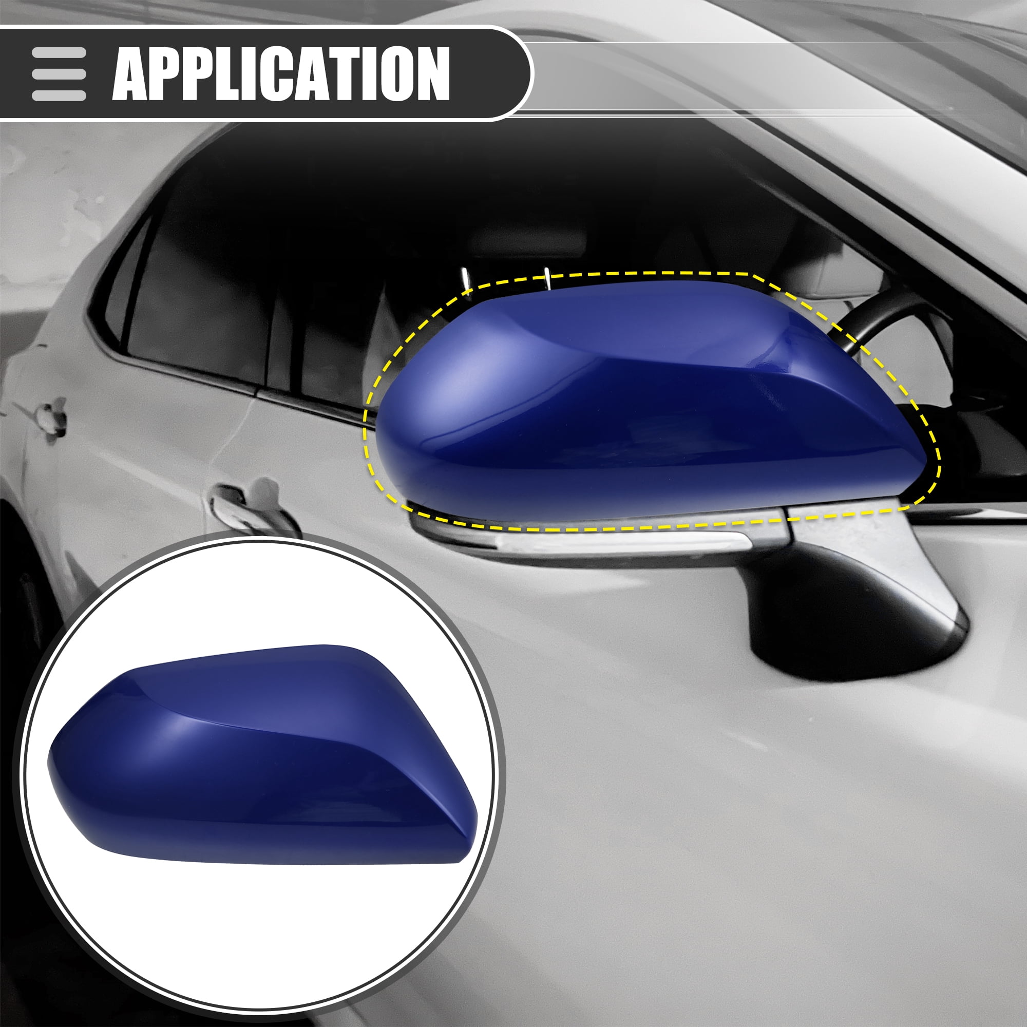 Gloss Carbon Fiber Style Mirror Cover Caps For Toyota Corolla 2019-2023 – Left & Right