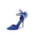 thumbnail image 1 of Zapatos de Tacón de Satén Azul para Mujer DREAM PAIRS SDPU2322W con Tacón de 10 cm, 1 of 5