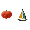 thumbnail image 1 of Cojín de calabaza de Halloween, figura de , escultura de hierro, material suave, adecuado para regalar, decoración del hogar, oficina, dormitori, 1 of 8