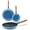 8 Inch & 10 Inch & 12 Inch, variant on Enameled Cast Iron Skillets - Non Stick Frying Pans Set with Wooden Handle - 8&10&12 In Cast Iron Pans for Multi-Cooking - Pre Seasoned Cookware Set - Gradual Cobalt Blue