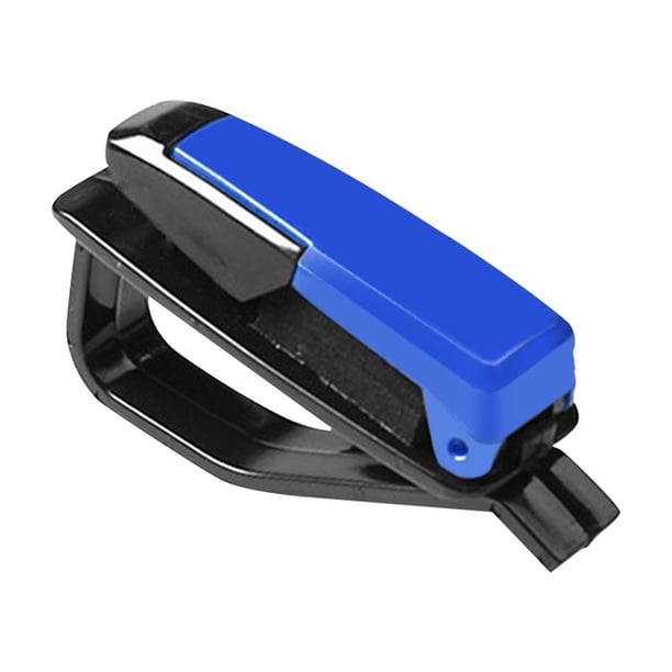 Porta gafas para coche, firme y práctico, con clip universal. azul
