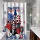 thumbnail image 5 of Cortina de ducha para el Día de la Independencia, decoración navideña, cortina de ducha para el hogar, baño, separación de ropa seca y húmeda, cortina de ducha impermeable., 5 of 6
