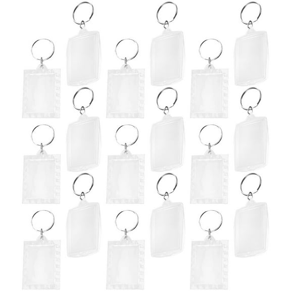 50 Pcs Key Fob Hardware Photo Keychain Blanks Durable Keychains Miss