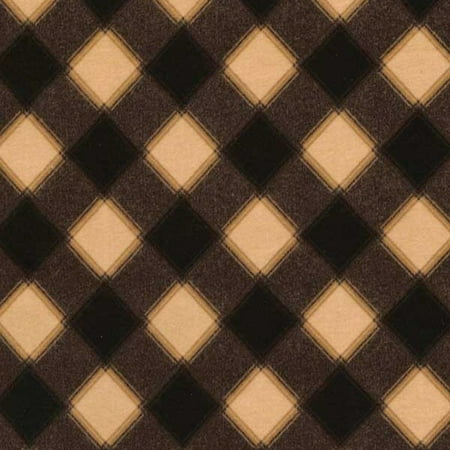 Buffalo Plaid Flannel - Timeless Treasures Fabrics Tailor Made Cotton Flannel Plaids Tan Buffalo Check