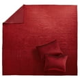 thumbnail image 6 of Levtex Home - Cross Stitch Velvet Red Quilt Set - King Quilt + Two King Pillow Shams - Cross Stitched Pattern - Quilt Size (106x92in.) and Pillow Sham Size (36x20in. ) - Reversible, 6 of 7