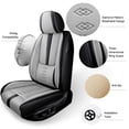 thumbnail image 4 of Fit for Volvo 98% Car Models,5pcs Car Seat Covers,Leather Seat Cover for Cars,Anti-slip Soft Car Seat Protectors(Black and Gray), 4 of 6