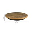 thumbnail image 5 of Benzara BM240183 Riser with Round Shape & Wooden Frame, Brown & Black - Small, 5 of 5