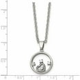 thumbnail image 5 of Stainless Steel Polished Circle With Heart Cz 18In Necklace Made In China -Jewelry By Sweet Pea, 5 of 8