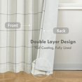thumbnail image 2 of DriftAway 2 Panels 100% Blackout Windowpane Plaid Linen Curtains Double Layer Drapes for Bedroom 102 Inches Long Farmhouse Thermal Insulated 3.25 Inch Rod Pocket Back Tab for Living Room Gray, 2 of 8