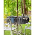 thumbnail image 3 of nqOlkjepod White Brown Bear Outdoor Tablecloth with Umbrella Hole & Zipper, Vintage Farmhouse Country Rustic Wood Grain Round Table Cover 54 Inch, Dining Waterproof Table Cloth Protector for Patio, 3 of 7